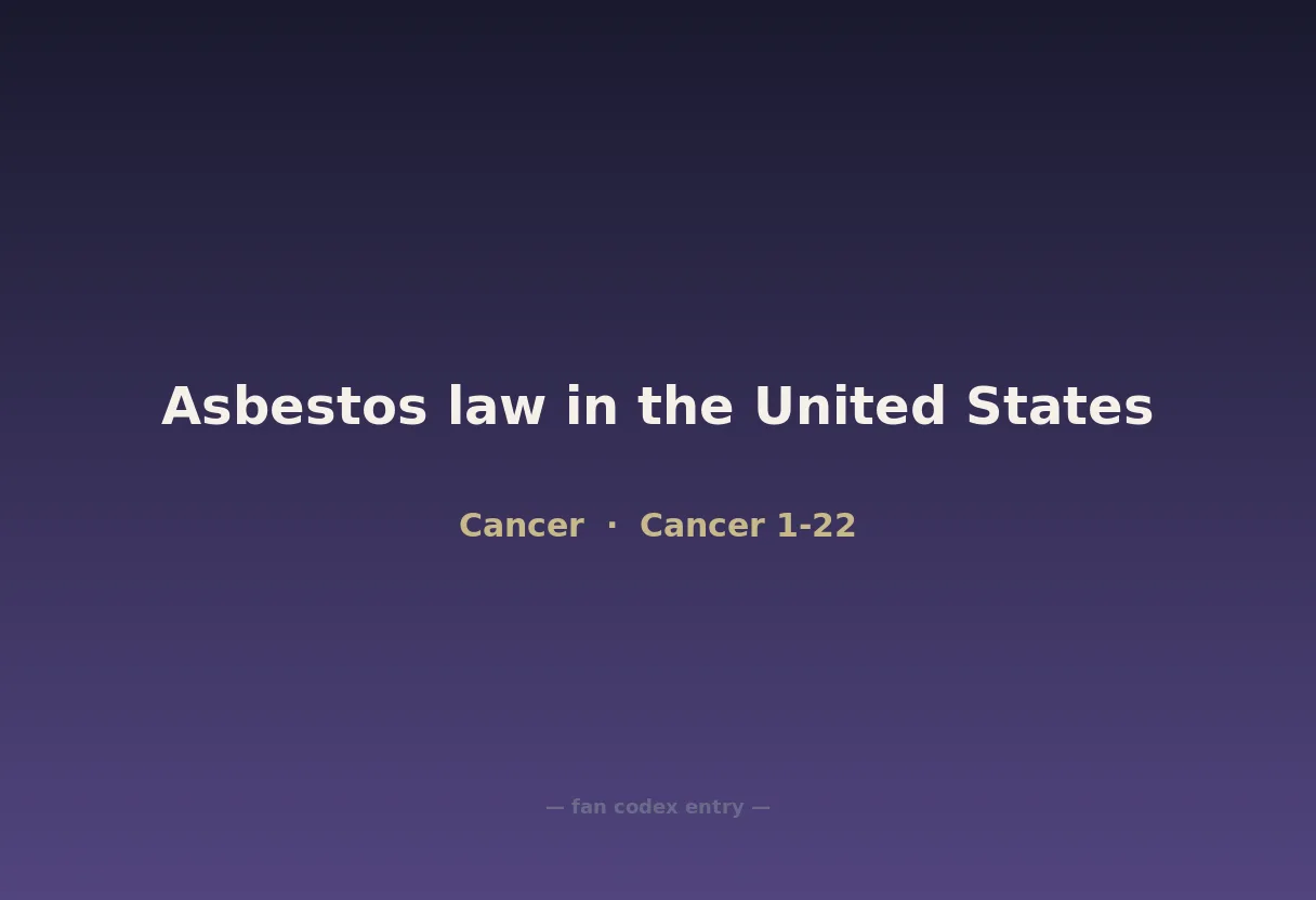 Asbestos law in the United States