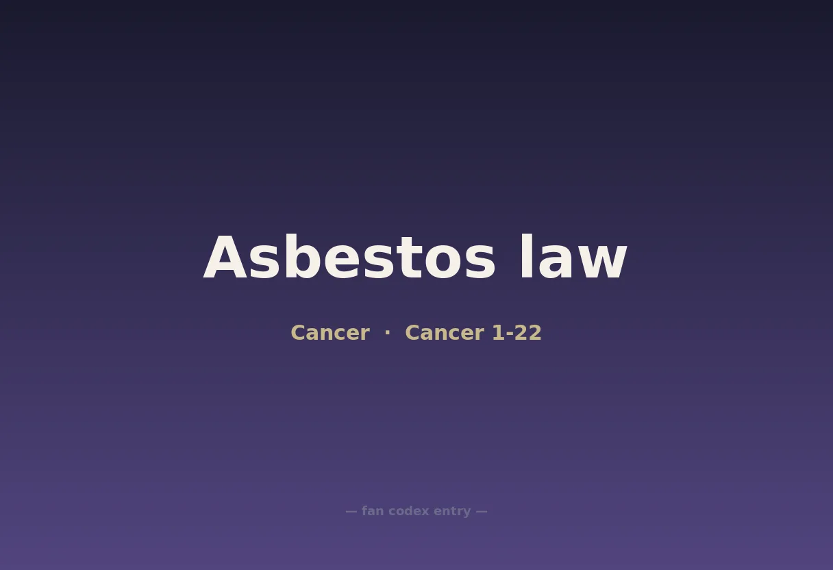 Asbestos law
