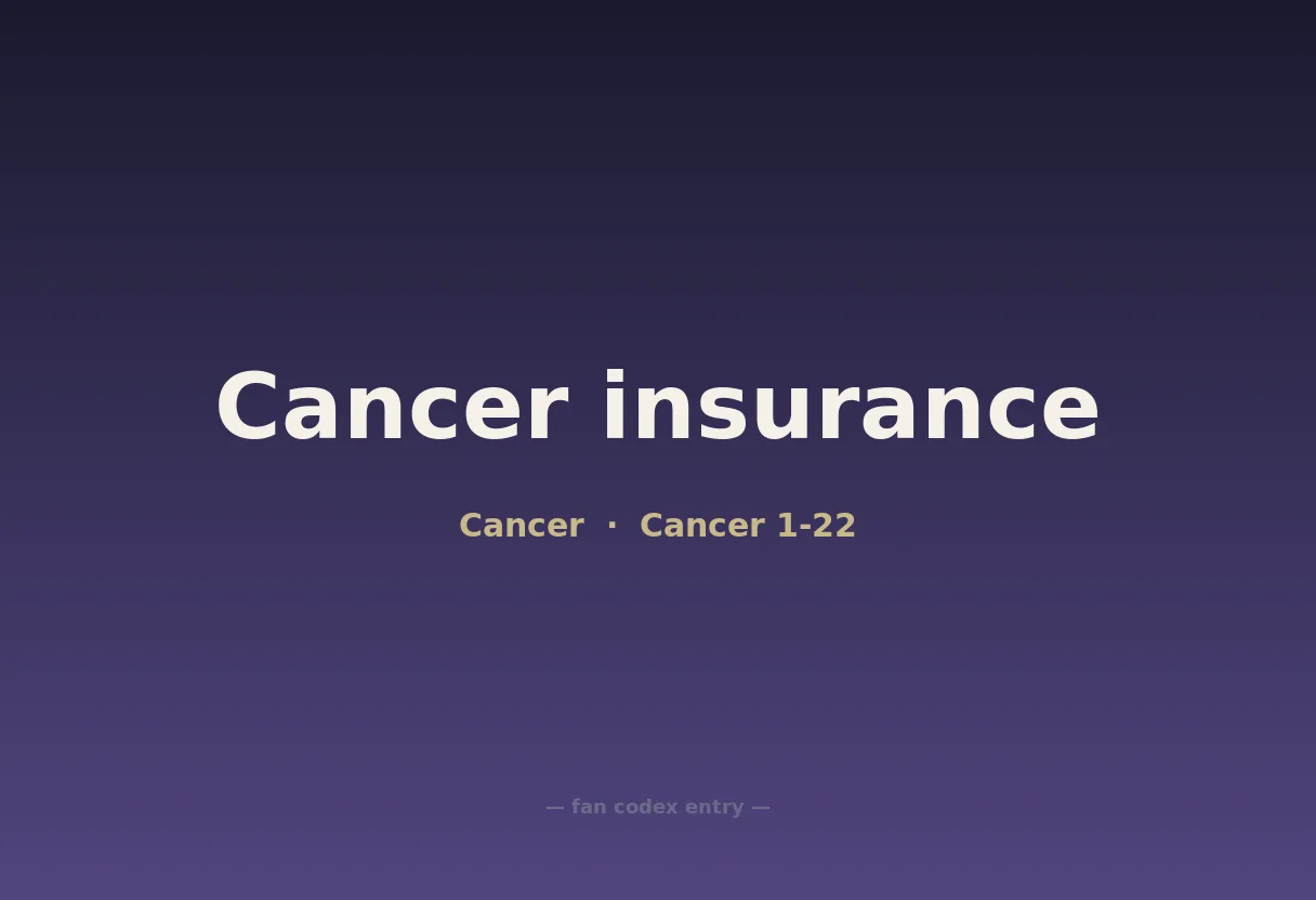 Cancer insurance